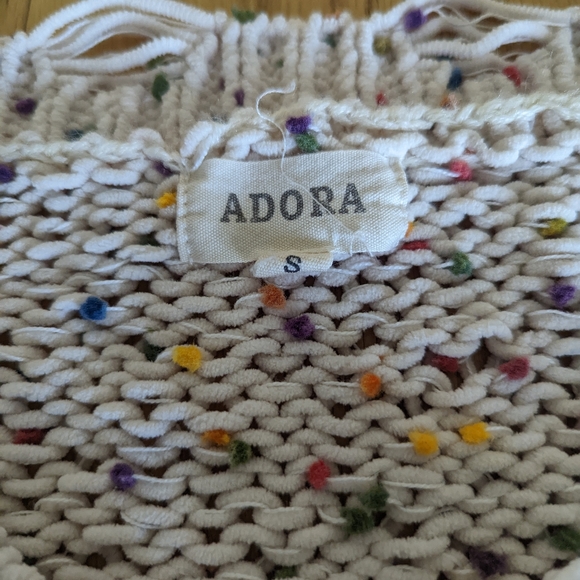 Adora Distressed Cropped Knit Sweater Size Small - Picture 7 of 7